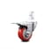 Service Caster 3 Inch Red Poly Wheel Swivel 7/8 Inch Square Stem Caster with Total Lock Brake SCC-SQTTL20S314-PPUB-RED-78 - alternate 1